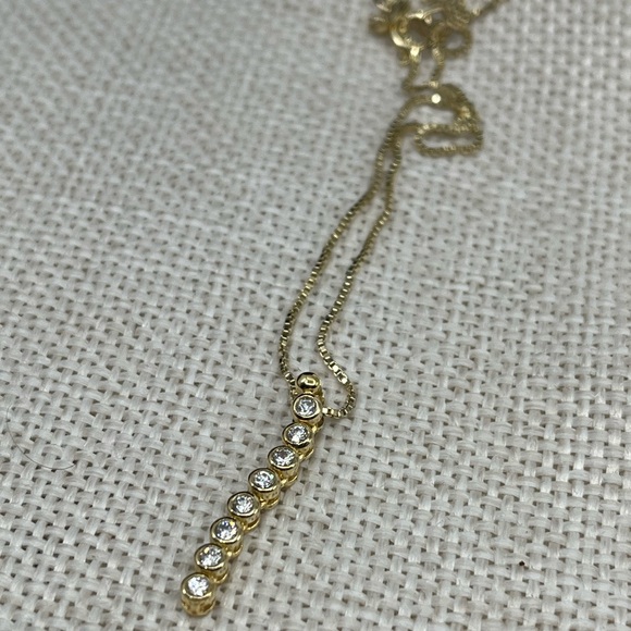 Vintage Sterling Silver & CZ Necklace - Estate Collection, Stamped 925 - Picture 15 of 17